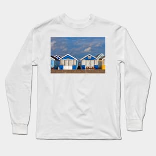 Beach Huts Hengistbury Head Dorset England UK Long Sleeve T-Shirt